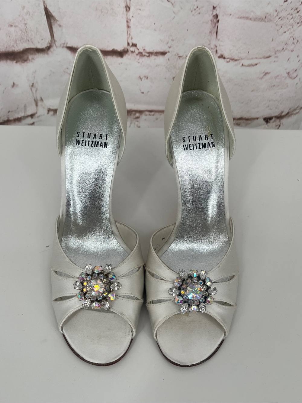 ✨VTG Y2K✨ Stuart Weitzman D’Orsay Satin Heels, Size 4.5